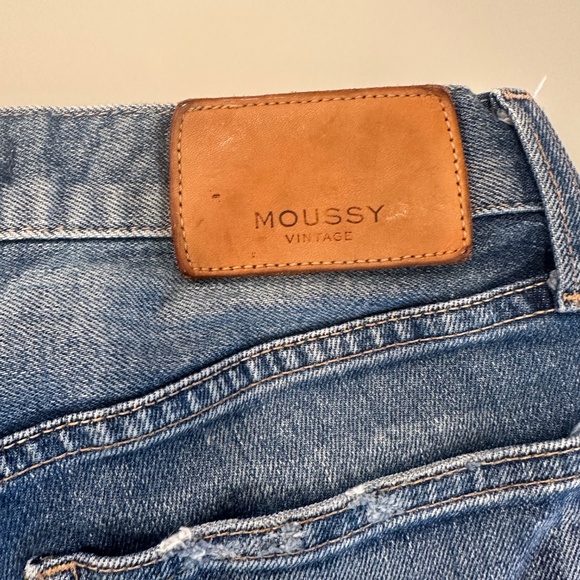 Moussy Vintage Distressed Blue Denim 24 - Picture 7 of 9